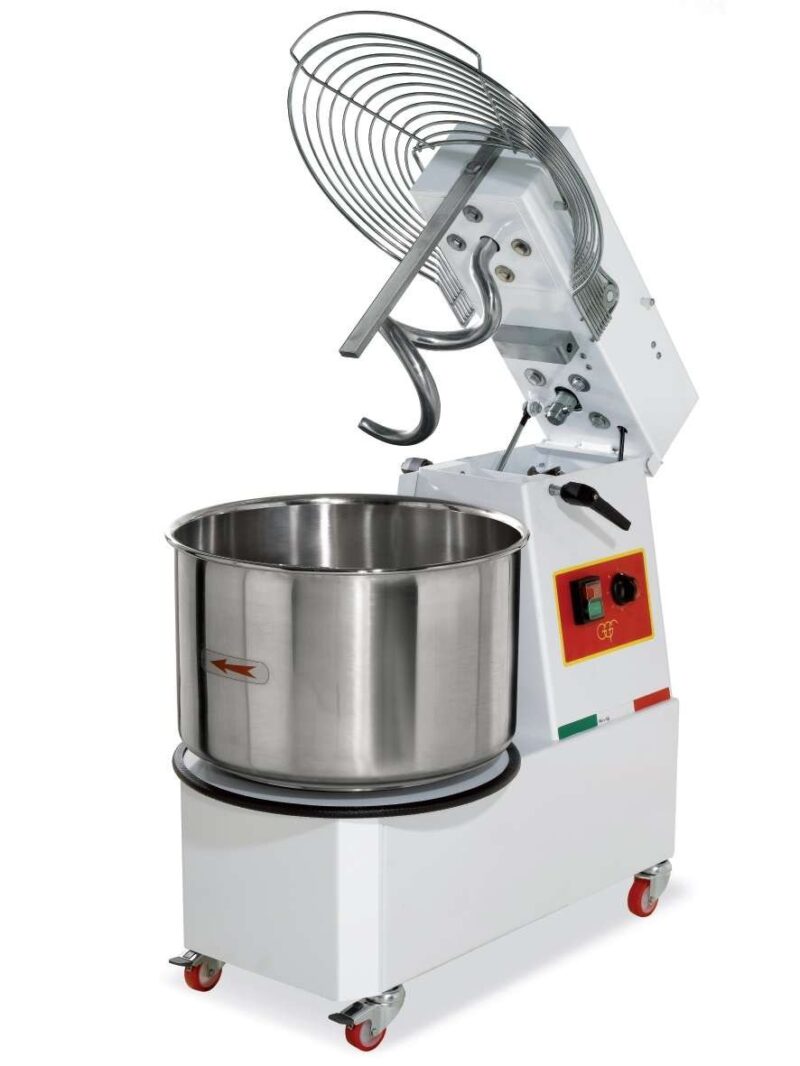 Amasadora Espiral 22 litros Cuba y Cabezal Extraíble con 2 Velocidades TREVISO IMR22 2V (400V)
