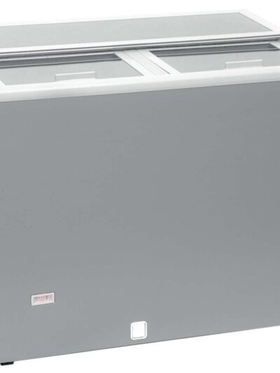 Enfriador de Botellas 300 litros Puertas Inox de 1060 x670 x880h mm con ruedas AVEIRO AGF300 (COLOR GRIS)