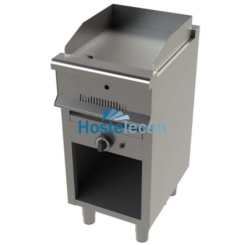 Fry tops a gas acero laminado con mueble Serie 550 JUNEX con medidas 400x550x850h mm FT6100/1