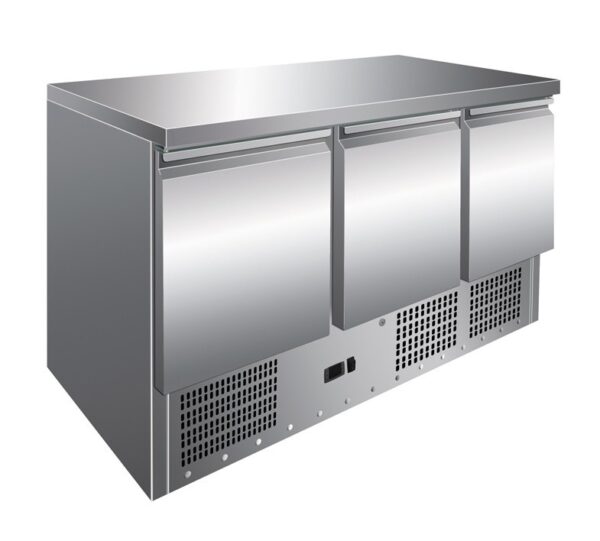 Mesa GN1/1 3 Puertas Refrigerada Compacta de 1365 x700 x860h mm PEKIN S903TOP