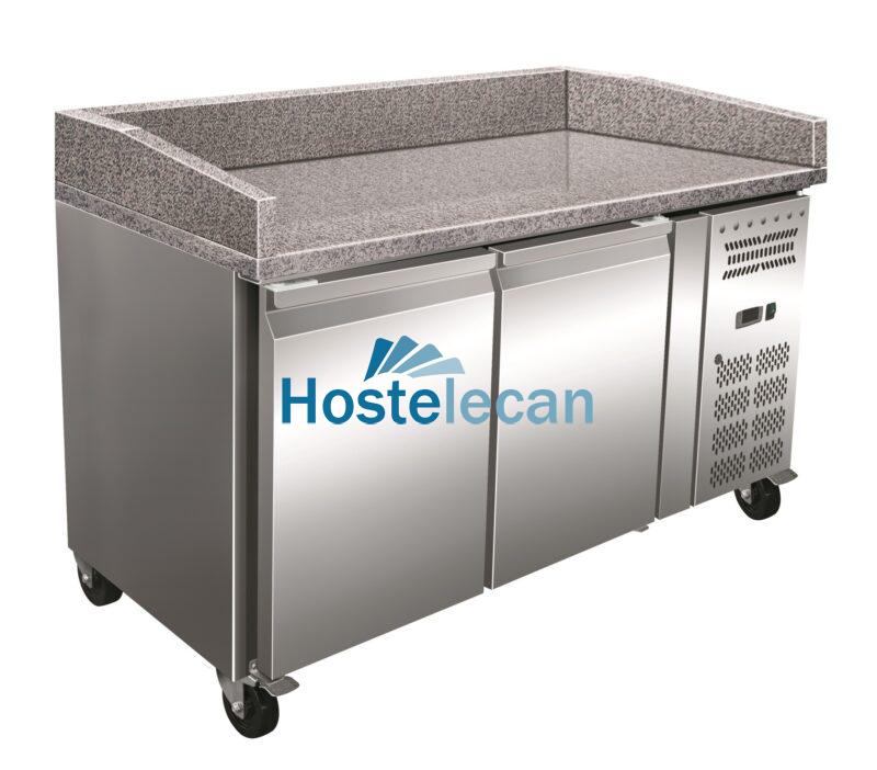 Mesa Euronorm 2 Puertas Preparación Pizzas con Encimera de Granito de 1515 x800 x1000h mm PEKIN PZ2600TN