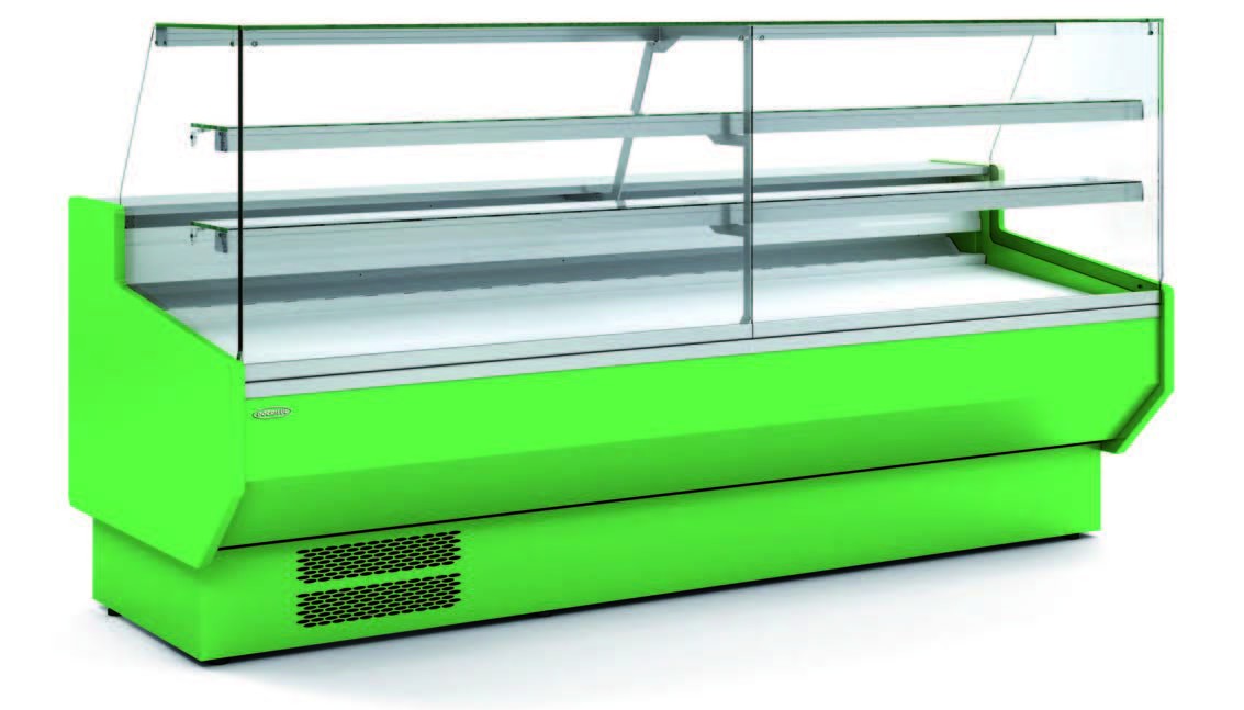 Vitrina Refrigerada Cristal Recto pastelería Fondo 900 dim.1055x940x1235h mm Línea Córdoba VEPD-9-10-RR