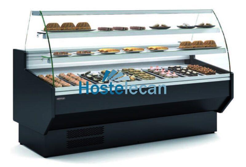 Vitrina Refrigerada Cristal Curvo pastelería Fondo 900 dim.1305x940x1235h mm Línea Córdoba VEPD-9-13-C