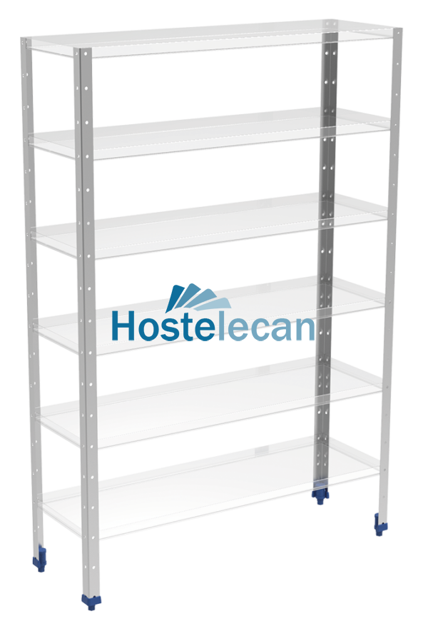 Soporte de estantería de 40x40x2950 mm. con contera