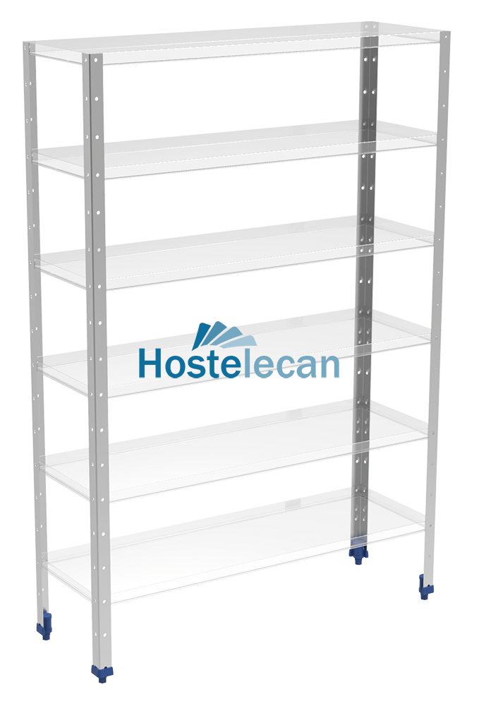 Soporte de estantería de 40x40x2950 mm. con contera