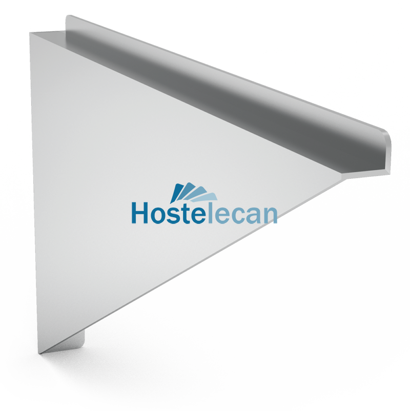 Cartela recta de 265x200 mm. Mano derecha.