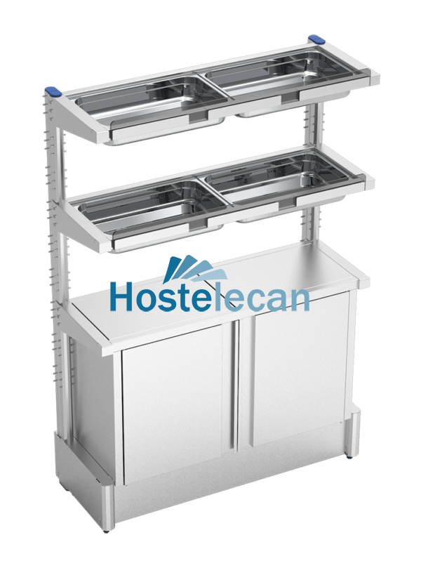 Estantería con armario para botellas de zumo