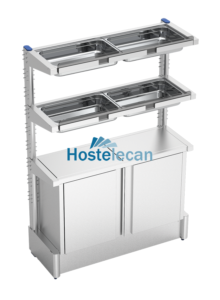 Estantería con armario para botellas de zumo