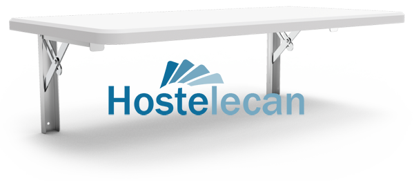 Estante fibra blanca con cartelas abatibles de 700x330x205 mm.