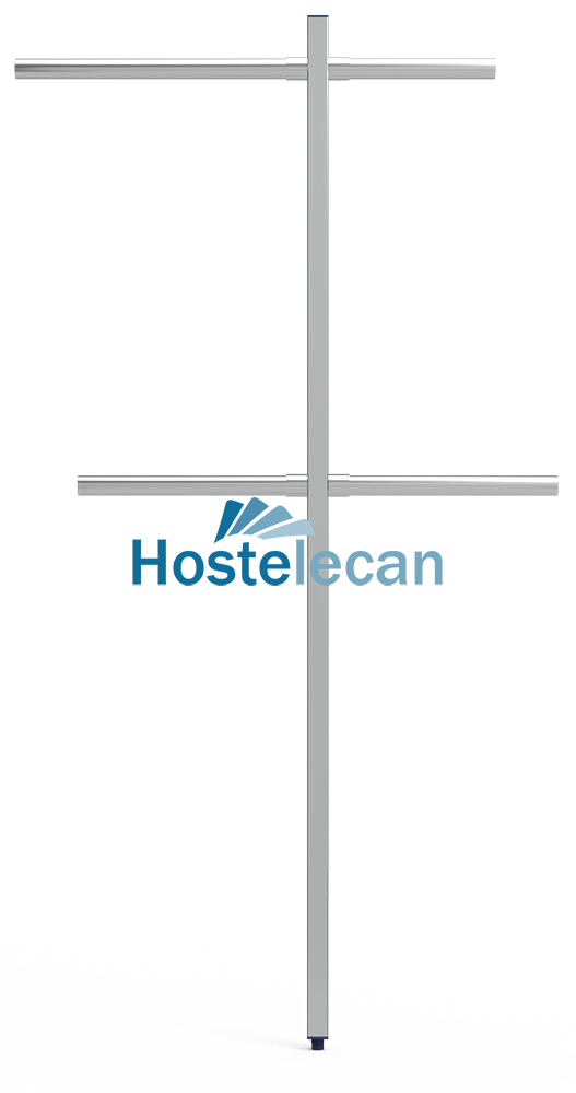 Columna para tubo central 40x40x2000 mm.