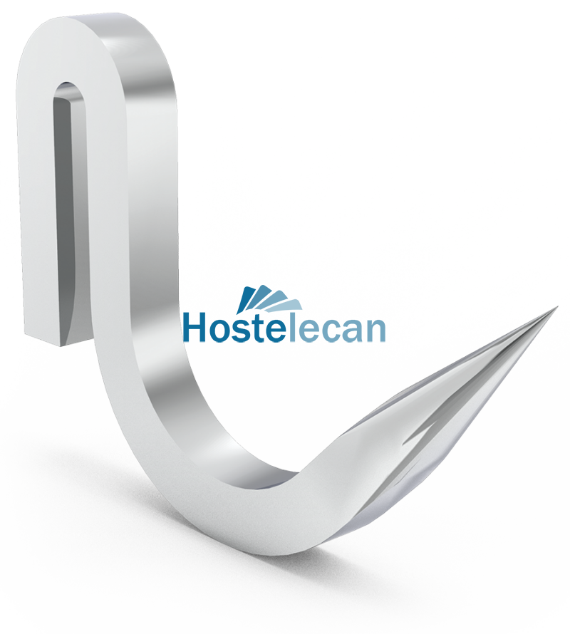 Gancho forjado 1/2 ternera modelo normal 70x10 mm.