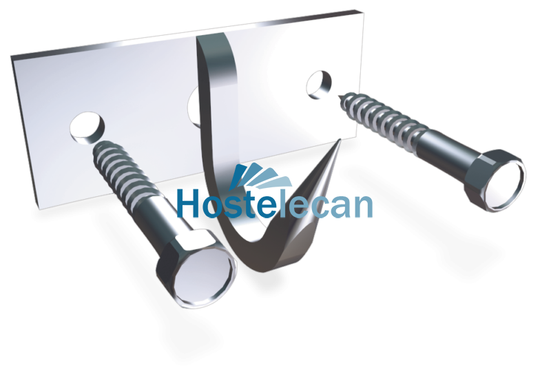 Gancho forj. 1/2 ternera mod. atornillar 70x10 mm.