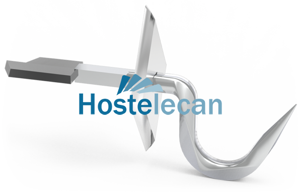 Gancho forjado 1/2 ternera mod. recibir 70x10 mm.