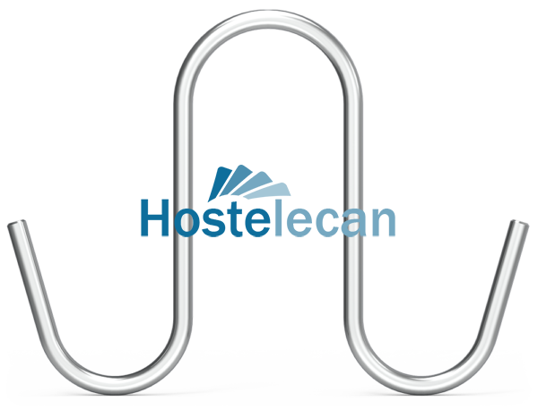 Gancho de varilla inox modelo S doble 160x39x5 mm