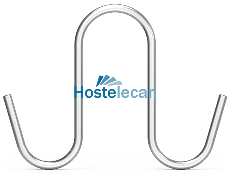 Gancho de varilla inox modelo S doble 100x39x5 mm