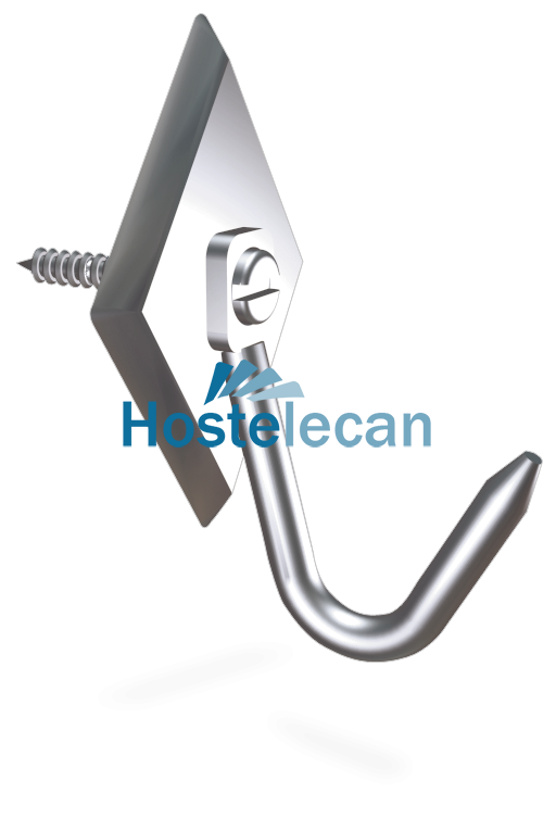 Gancho jamonero atornillar 56x6 mm.