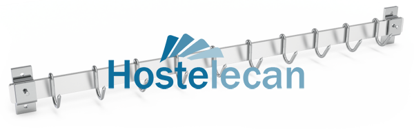 Barra mural con ganchos