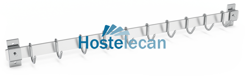 Barra mural con ganchos