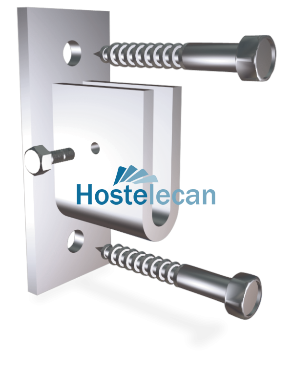 Soporte lateral 100x40x45 mm. Mano derecha.