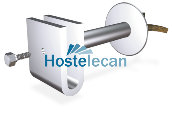 Soporte recto para recibir 180x50x40 mm.