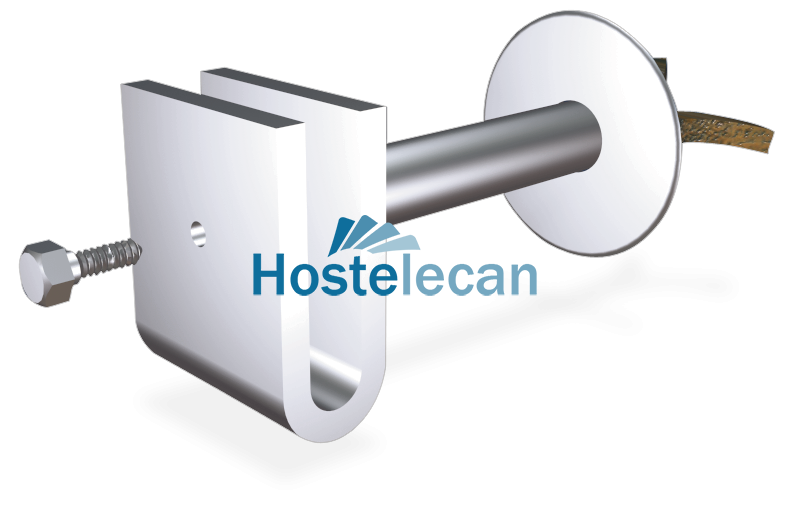 Soporte recto para recibir 180x50x40 mm.