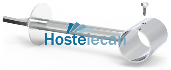 Soporte recto en tubo para recibir 230x60x30 mm.