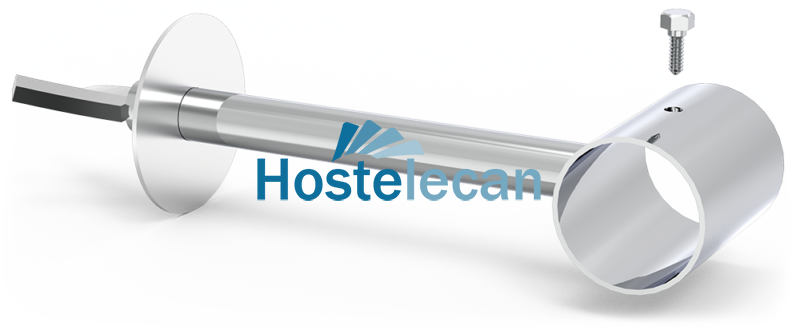 P026402.png Soporte recto en tubo para recibir 130x60x30 mm.