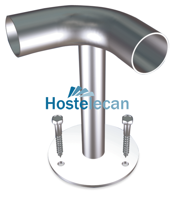 Soporte de suelo en escuadra 200x38 mm.