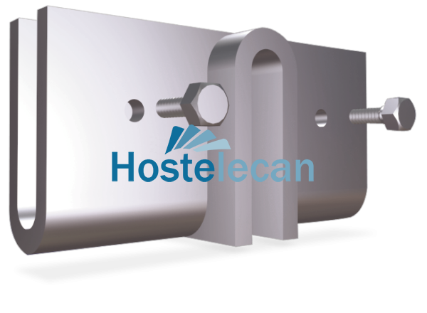 U en doble T 100x40x50 mm.