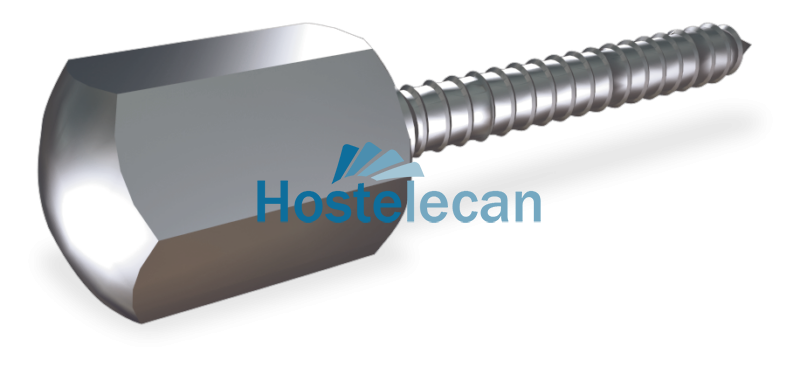 Tornillo barraquero con embellecedor 65x10 mm.