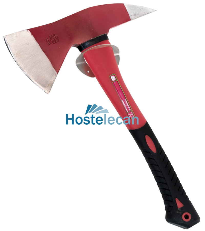 Hacha con mango de fibra de 240x390 mm. con soporte