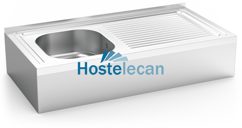 Fregadero colg.c/faldón 1C,ED 1000x500x220 mm.