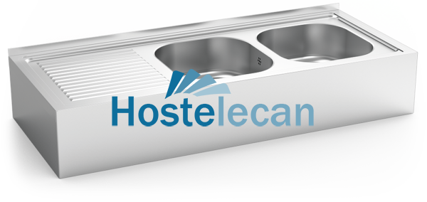 Fregadero colg.c/faldón 2C,EI 1200x500x220 mm.