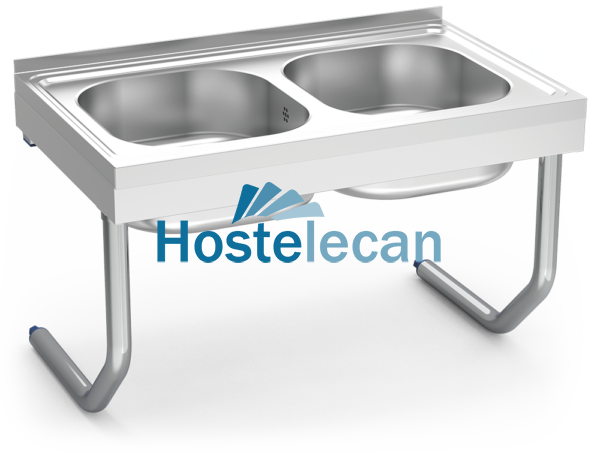 Fregadero colg.c/palomillas 2C 800x500x450 mm.