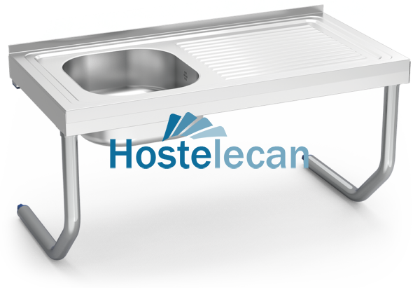 Fregadero colg.c/palomillas 1C,ED 1000x500x450 mm.