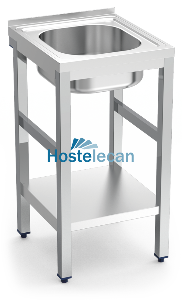 Fregadero c/soporte c/entre.1C 450x450x850 mm.