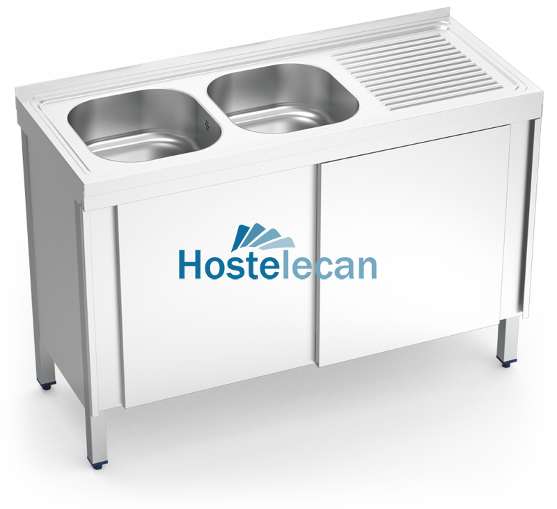 P051036.png Fregadero c/ptas.correderas 2C,ED 1200x500x850 mm.