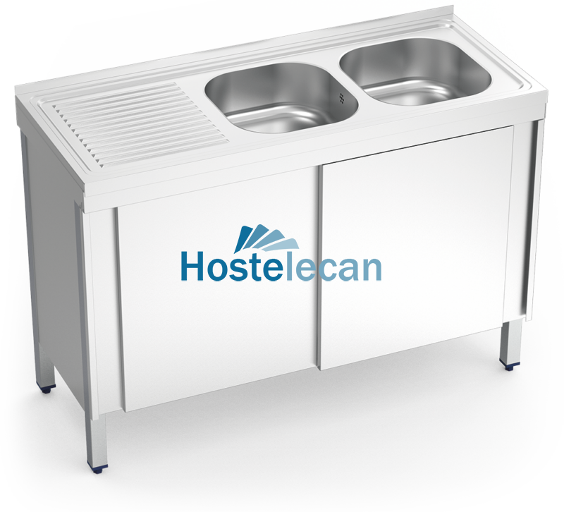 P051038.png Fregadero c/ptas.correderas 2C,EI 1200x500x850 mm.