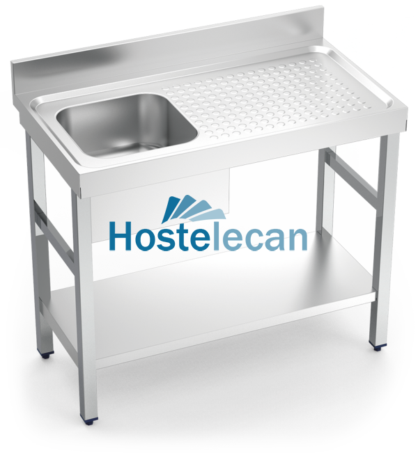 Fregadero c/soporte c/entre.1C,ED 1000x550x850 mm.