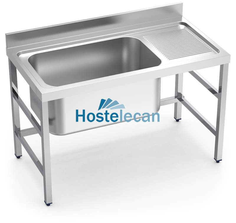 Fregadero gran capacidad 1C,ED 1300x700x850 mm.