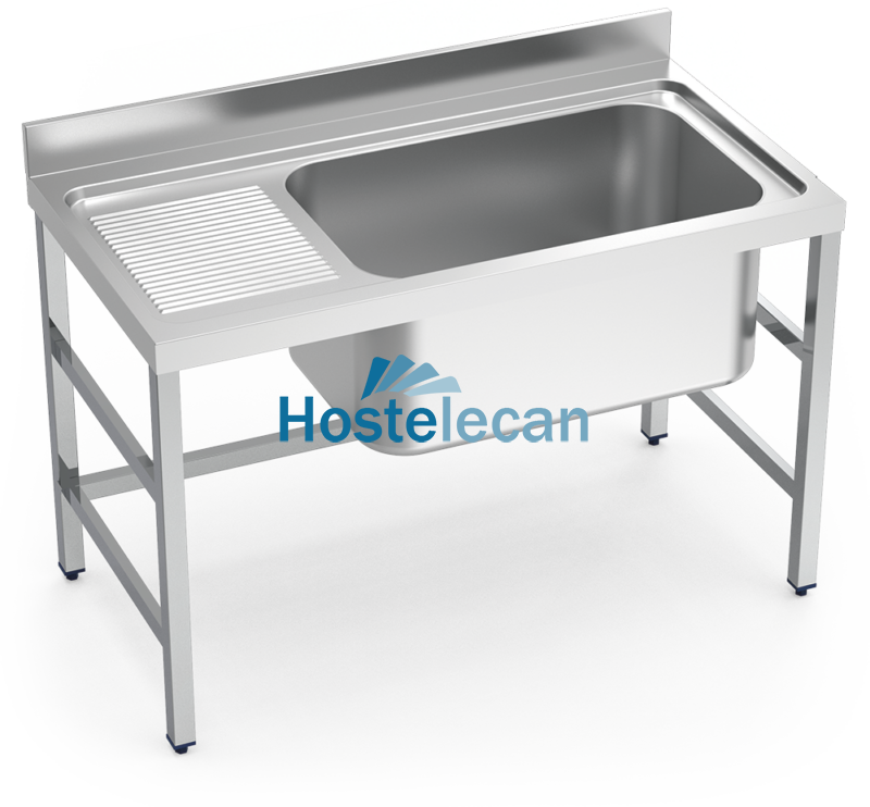 Fregadero gran capacidad 1C,EI 1300x700x850 mm.