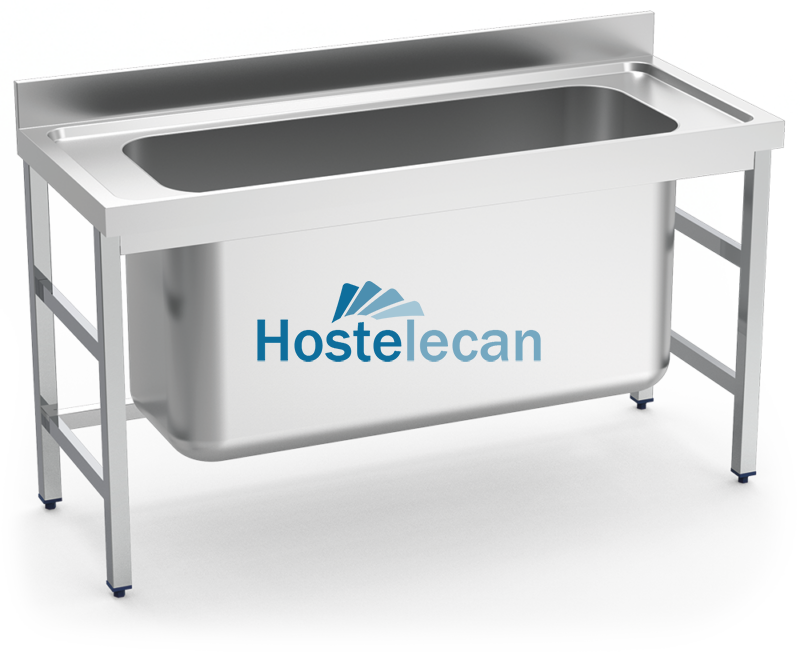 Fregadero gran capacidad 1 cubeta 1500x700x850 mm.