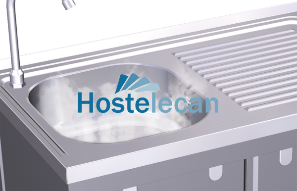 Opción de agua caliente para fregaderos autónomos