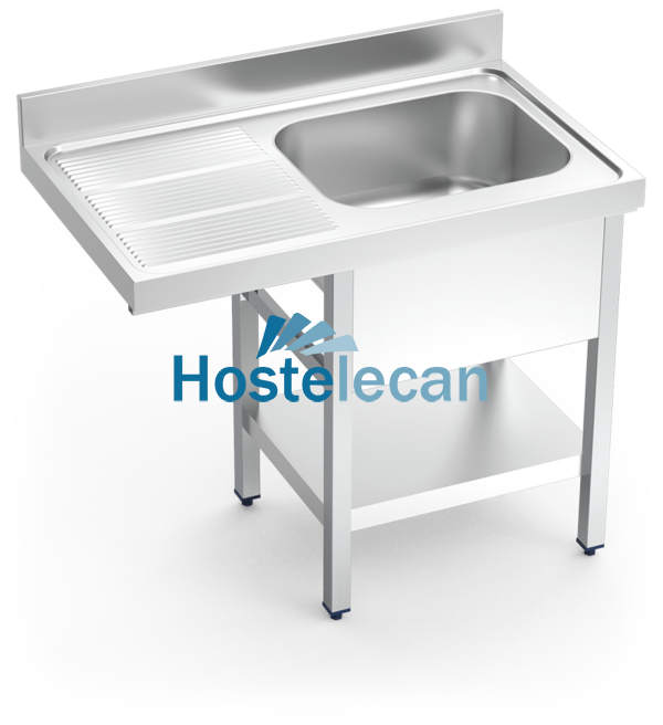 Fregadero para lavavajillas 1C,EI 1200x700x890 mm.