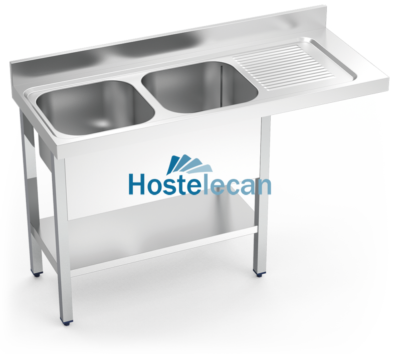 Fregadero para lavavajillas 2C,ED 1600x700x890 mm.