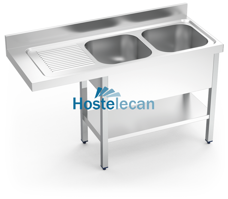 Fregadero para lavavajillas 2C,EI 1600x700x890 mm.