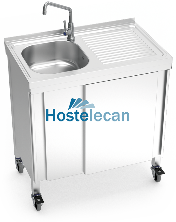 Fregadero portátil automático agua fría 800x500x865 mm