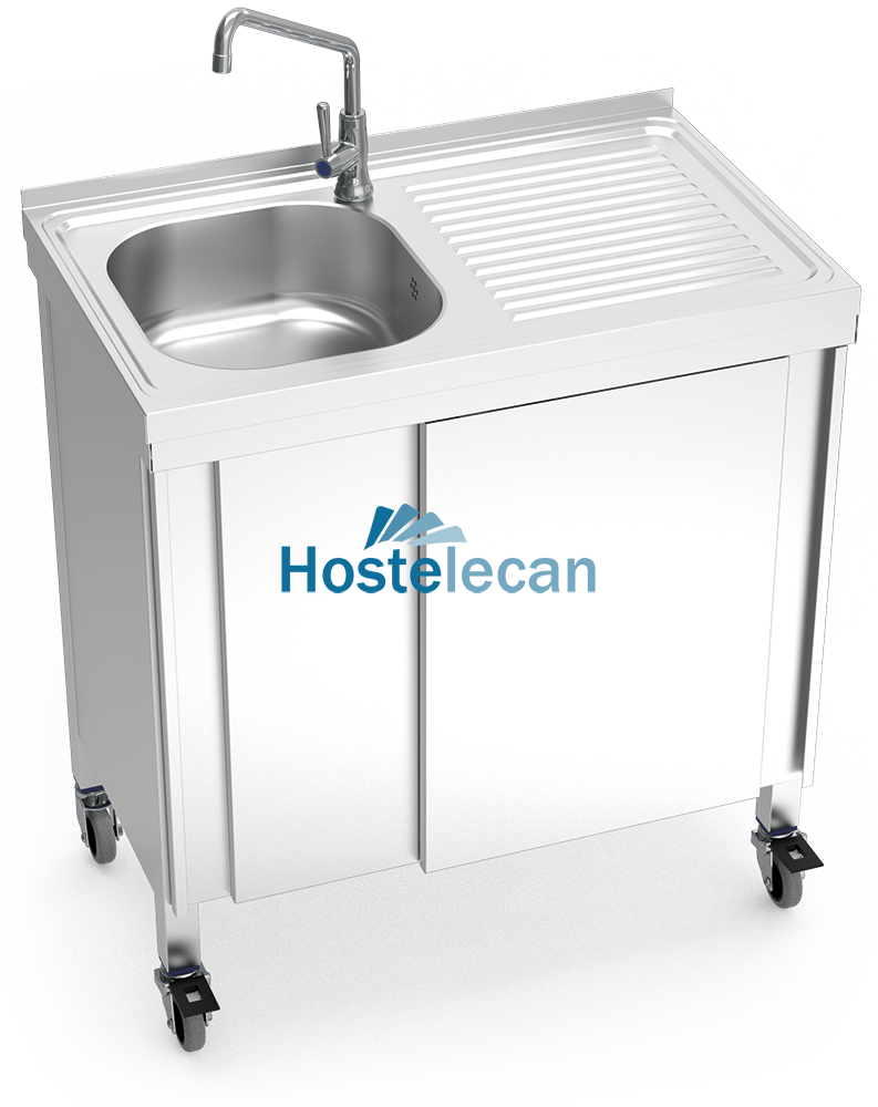 Fregadero portátil automático agua fría 800x500x865 mm