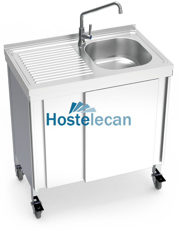 Fregadero portátil automático agua fría 800x500x865 mm