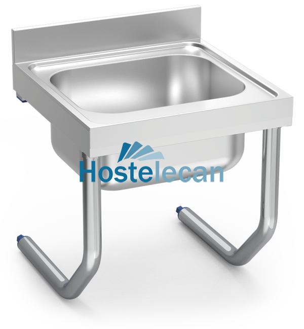 Fregadero colg.c/palomillas 1C 800x600x320 mm.